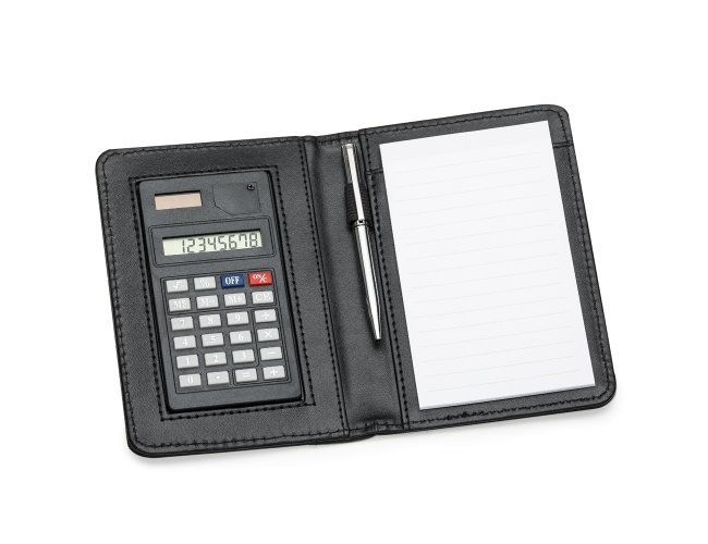 Bloco de Anotações com Calculadora e Caneta